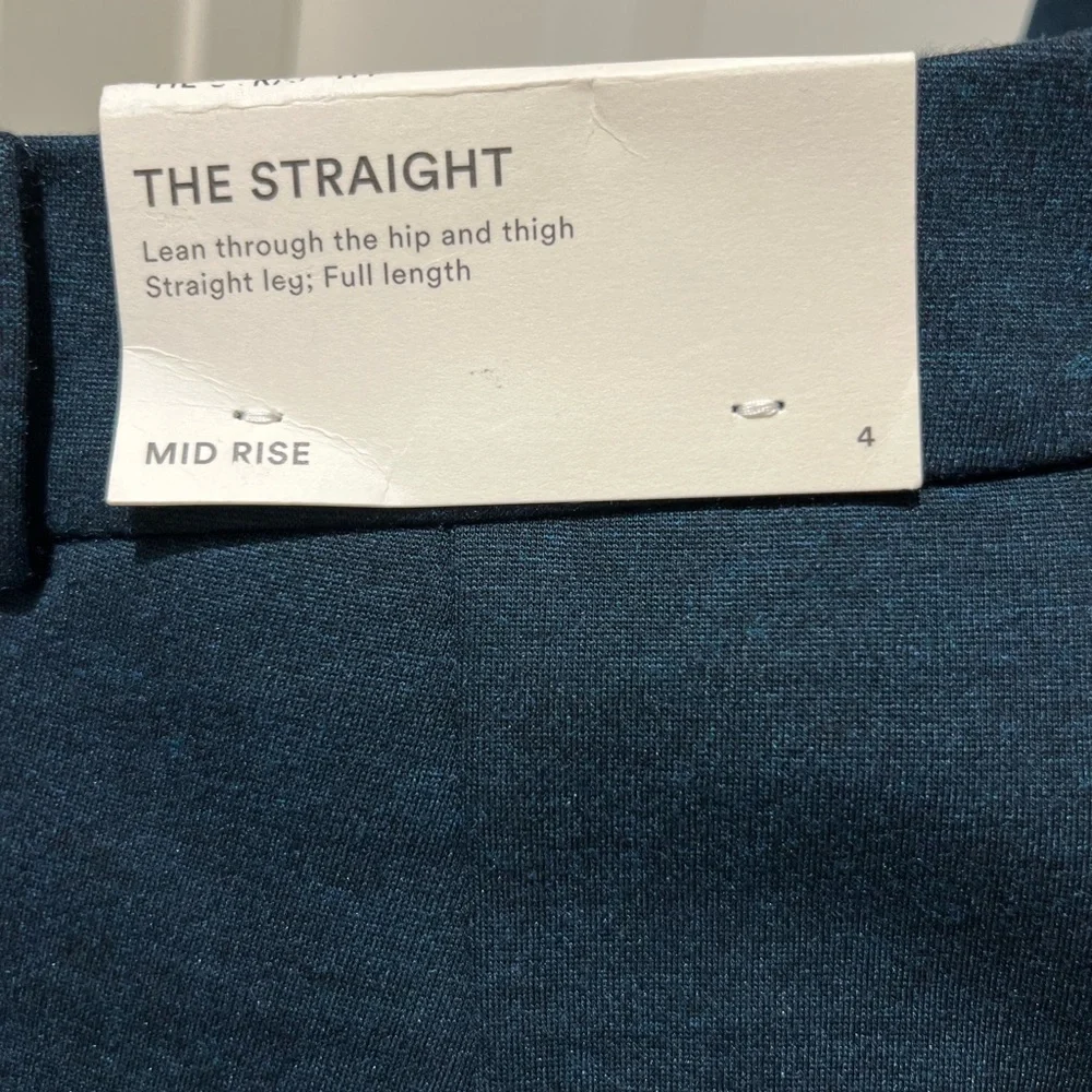 NWT Ann Taylor Straight Pants with Two Front Flap Pockets in Dark Teal size 4 - Picture 6 of 14